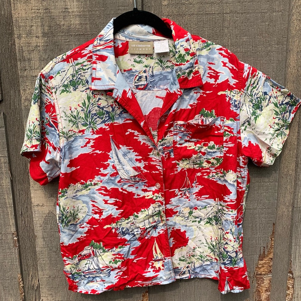 Cropped Hawaiian Shirt